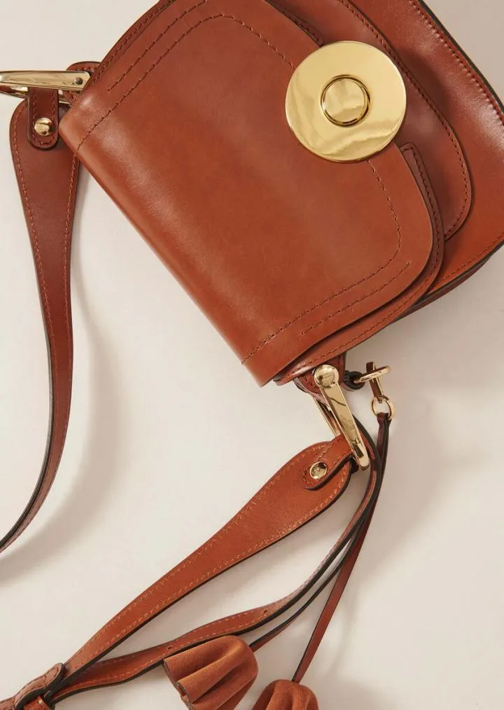 Accessoires TARA JARMON Femme | Sac Explorer Flore marron en cuir