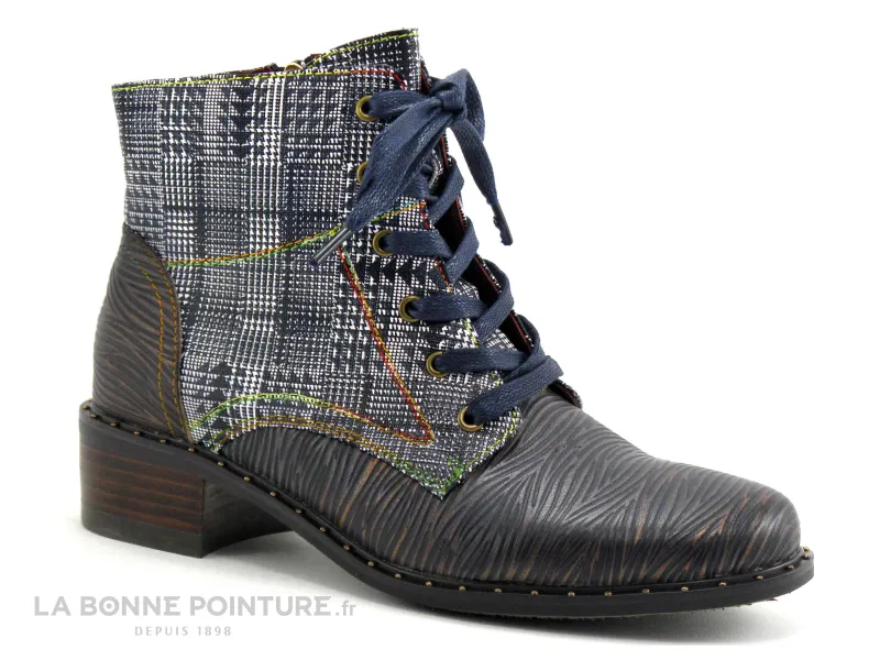 Achat chaussures Laura Vita Femme Chaussure montante, vente Laura Vita AMCMAO 05 2836P Noir - Marron Chaussure montante