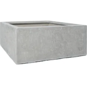 Bac fibres de verre/ composite 100 x100cm h40cm ext. Carré gris clair