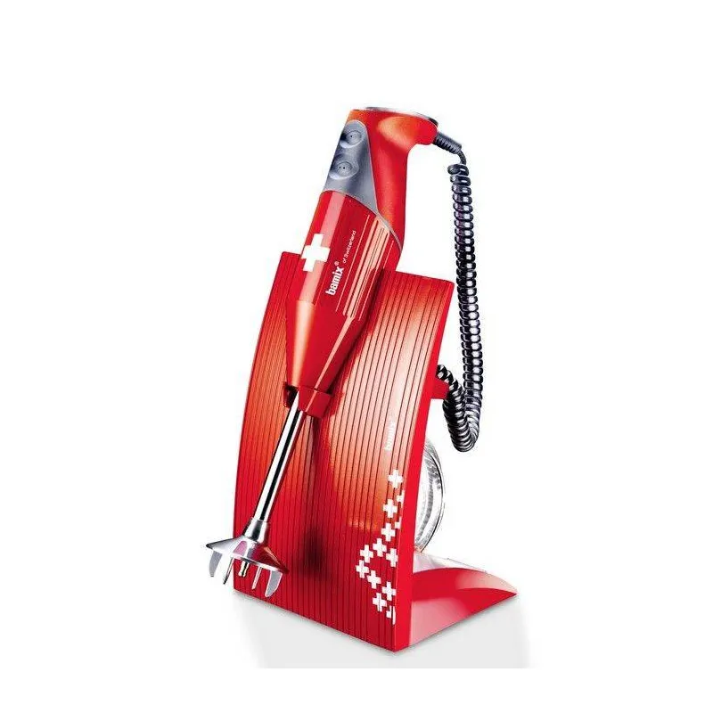 BAMIX Mixeur Plongeant M200 SwissLine Rouge/Croix Suisse