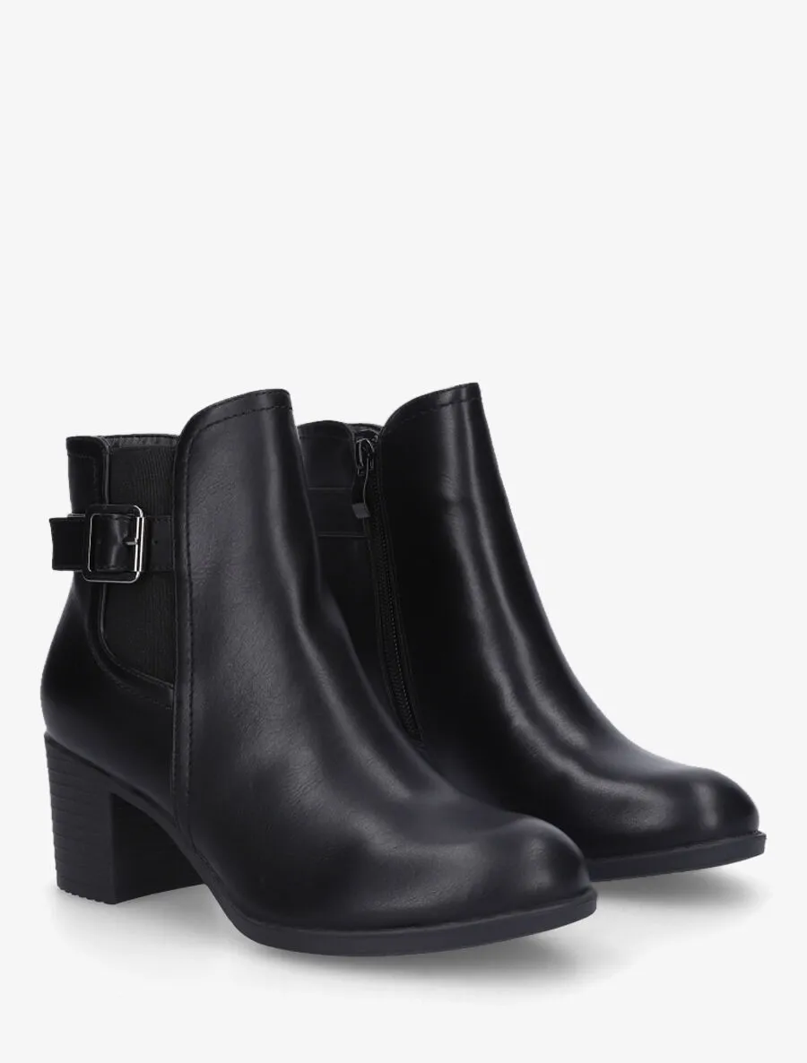 Bottines élastiquées en simili