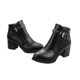 Chaussures à Lanière pour Femme avec Boucles et Clous Talons 6cm