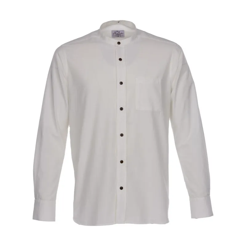 Chemise col mao 100% coton blanche - 1923 Buccanoy Shirt white chambray - Pike Brothers