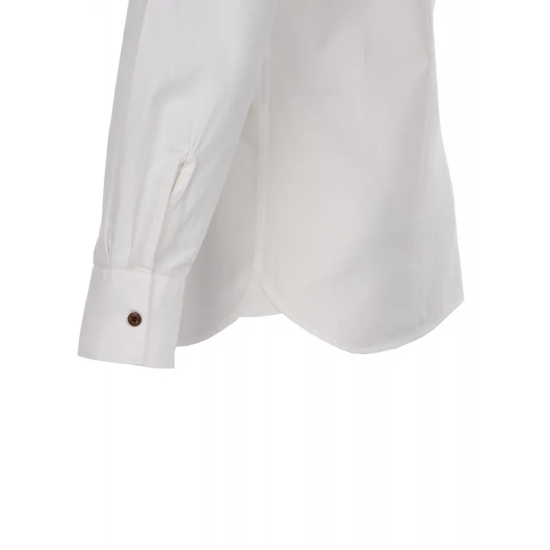 Chemise col mao 100% coton blanche - 1923 Buccanoy Shirt white chambray - Pike Brothers