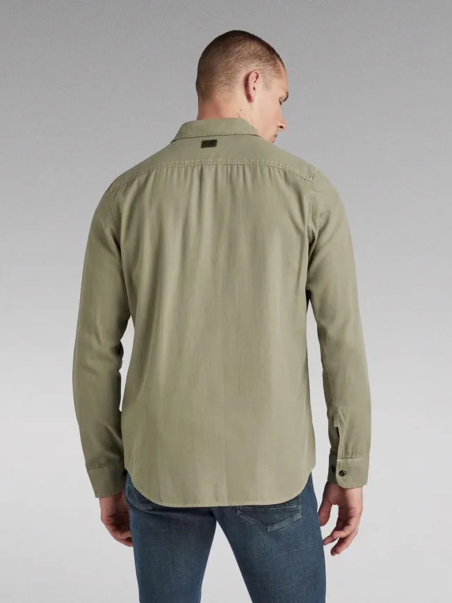 Chemise slim marine kaki homme - G Star | wimod