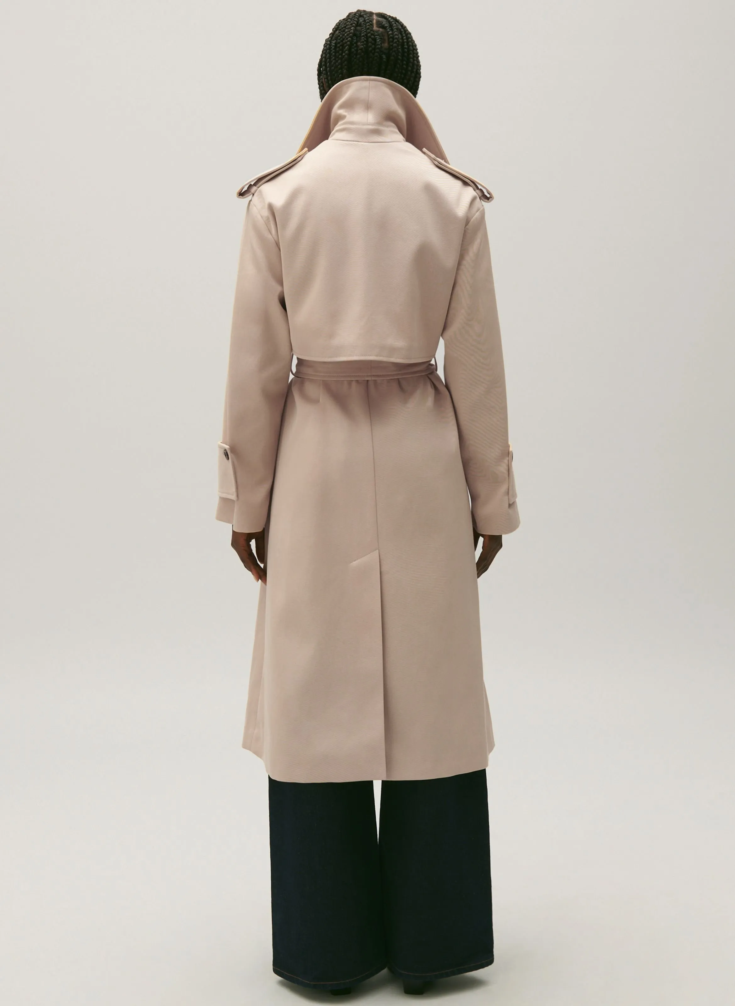 CLAUDIE PIERLOT  Trench droit en coton biologique - Beige