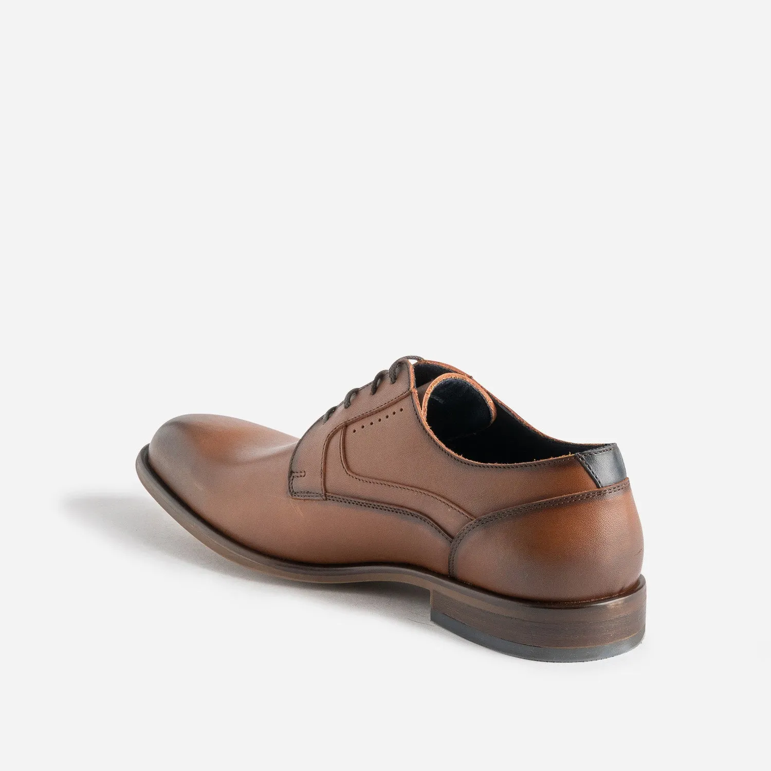 Derby éco-conçu cognac cuir - Chaussures de ville Homme | ERAM