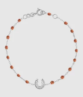 GIGI CLOZEAU Partager  Bracelet Fer à Cheval Diamants Résine Or Blanc  