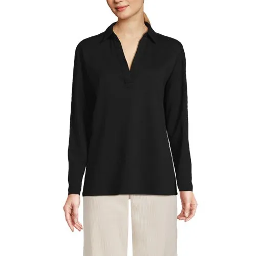 Haut Sport Knit en Coton à Manches Longues, Femme Stature Standard