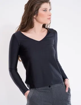 HBT - Basics - Gisel Top Manches Longues Noir - Boutiques Seven's