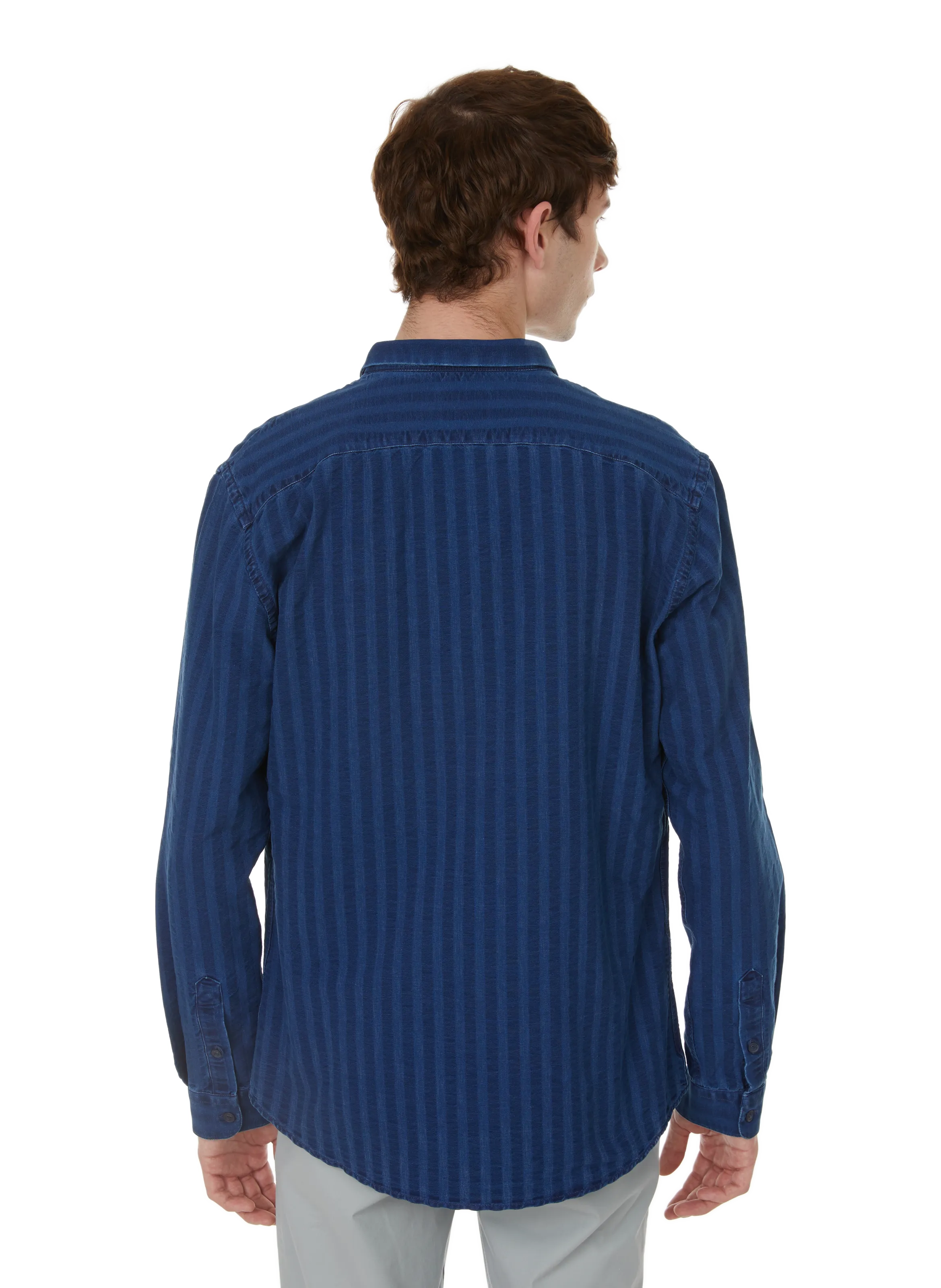 JAGVI RIVE GAUCHE  Chemise rayée en coton - Bleu