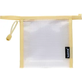 Kolma Sac zippé Mesh Bag, A6, beige/transparent