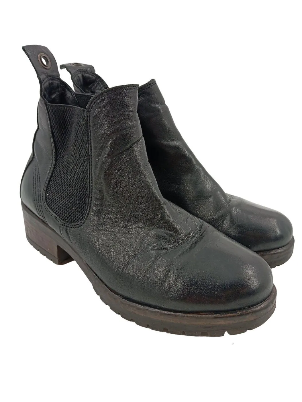 Lavorazione artigana Bottines à enfiler noir style décontracté