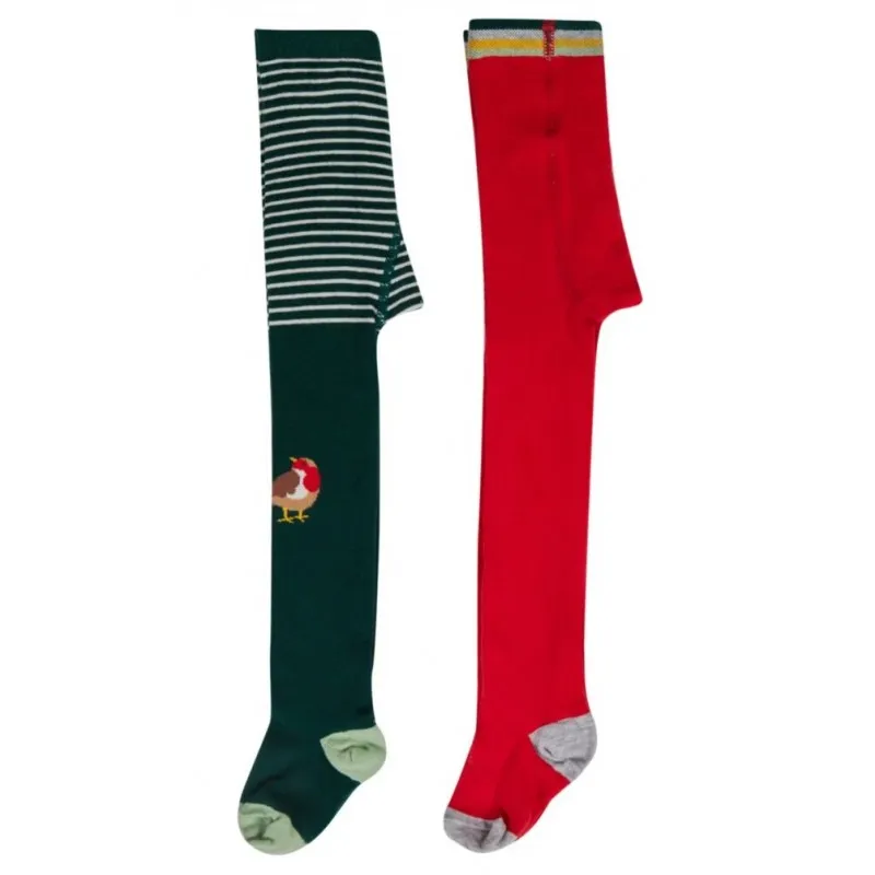 Lot 2 paires collants coton bio Robin