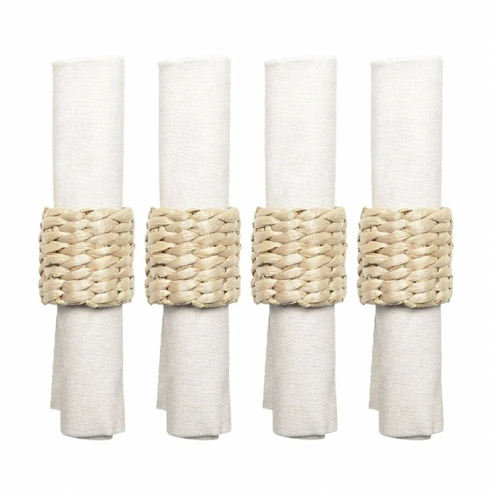 Lot de 4 ronds de serviettes rotins