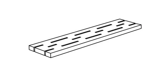 Marazzi Fabula Grille Travertino Cross Bianco 20MM 15x50 cm MPXS 