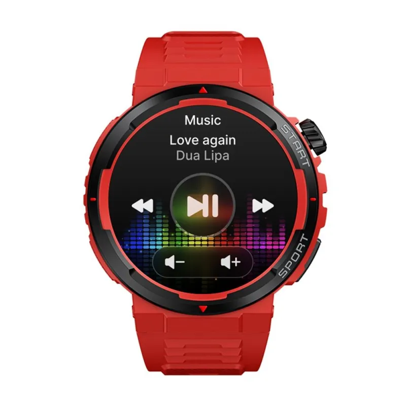 Montre Connectée Fitness 1.43" Suivi Santé 24H Rouge