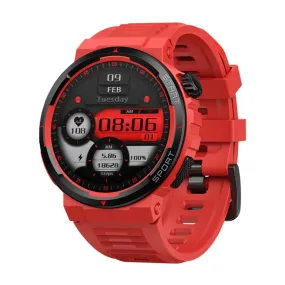 Montre Connectée Fitness 1.43" Suivi Santé 24H Rouge