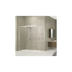 Novellini  rose ph 167 droit dimension extensible de  167-170 cm vitrage satin  profilé blanc: ROSEPH167D-4D