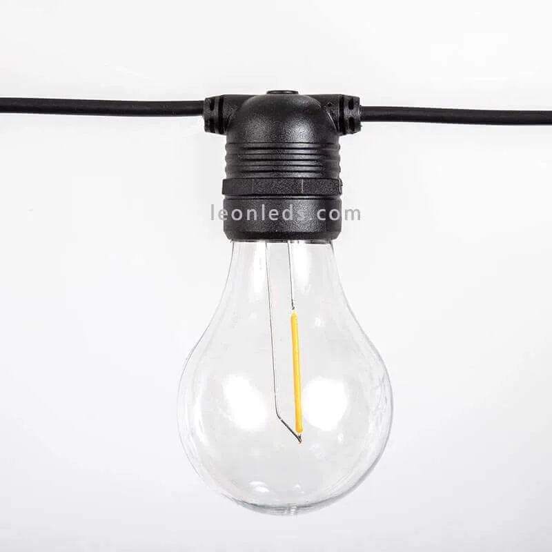 Pack 3 guirlandes Allegra noires avec câble 2700k ou RGB | leonleds.com