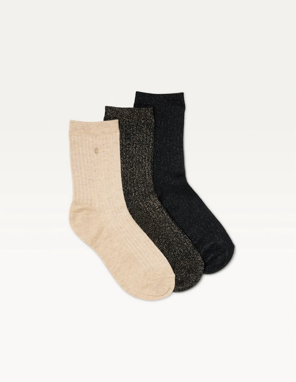 Pack de 3 Chaussettes - Ctelé doré marron noir