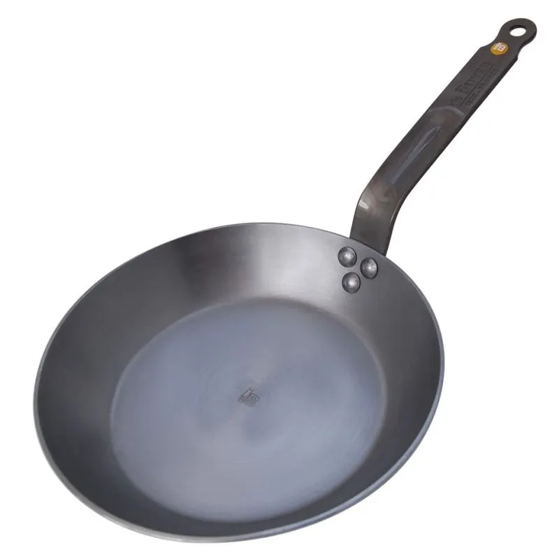 Pack de cuisson POÊLE ACIER + SPATULE BOIS + MANCHON PROTECTION