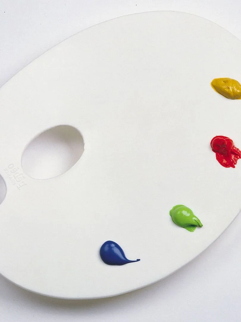 Palette ovale en plastique pour peinture - N/A