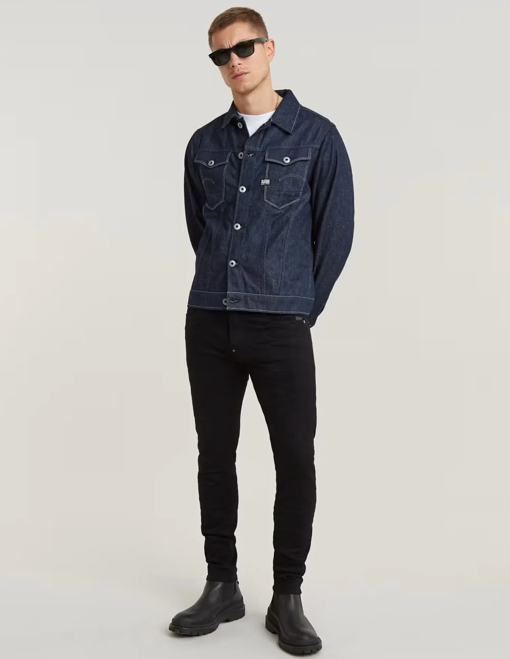 Pantalón Vaquero G-Star Revend Skinny Negro Hombre