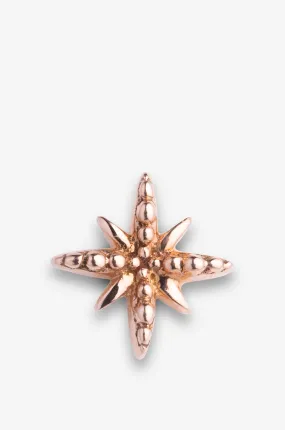 Piercing d'oreilles en or rose et diamant Star