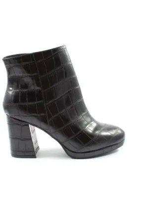 Pink Pearl Bottines à fermeture éclair noir style décontracté