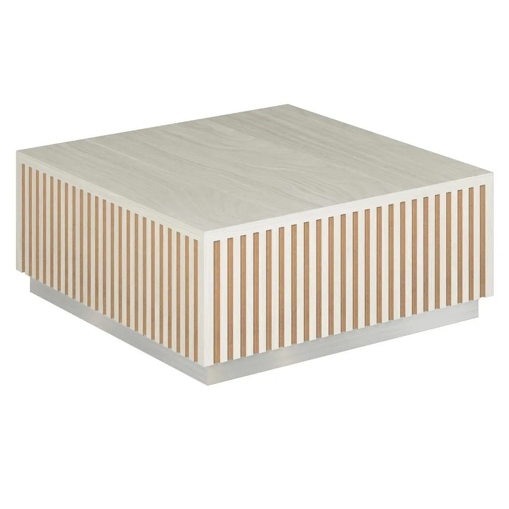 Podium pour mannequins Vertigo T01 MDF naturel et noyer clair 60x60x25cm