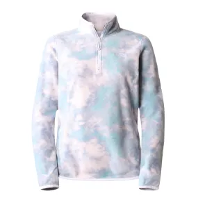 polaire the north face W 100 glacier 1/4 zip Lavender Fog Glacier Dye Print
