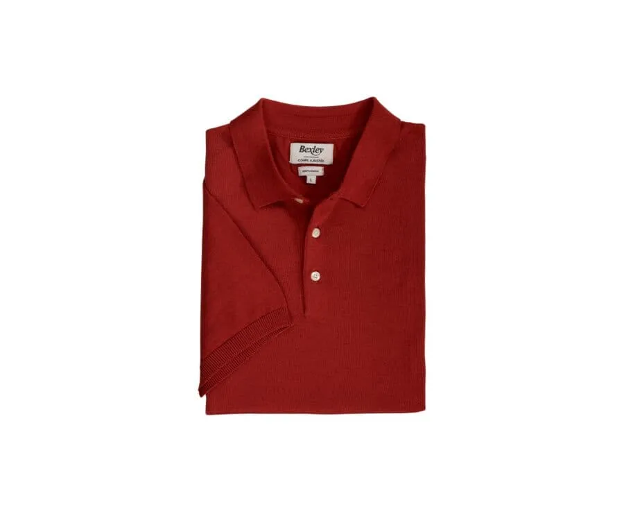 Polo homme Rouge Foncé Braiden