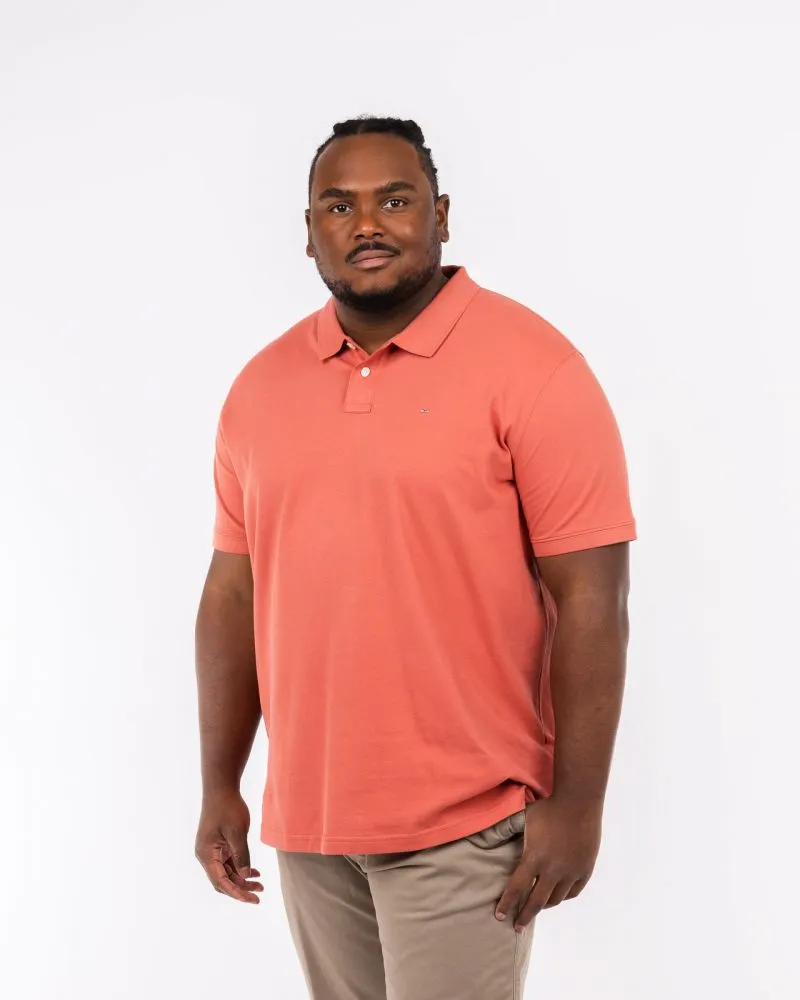 Polo piqué uni grande taille rouge - Size-factory