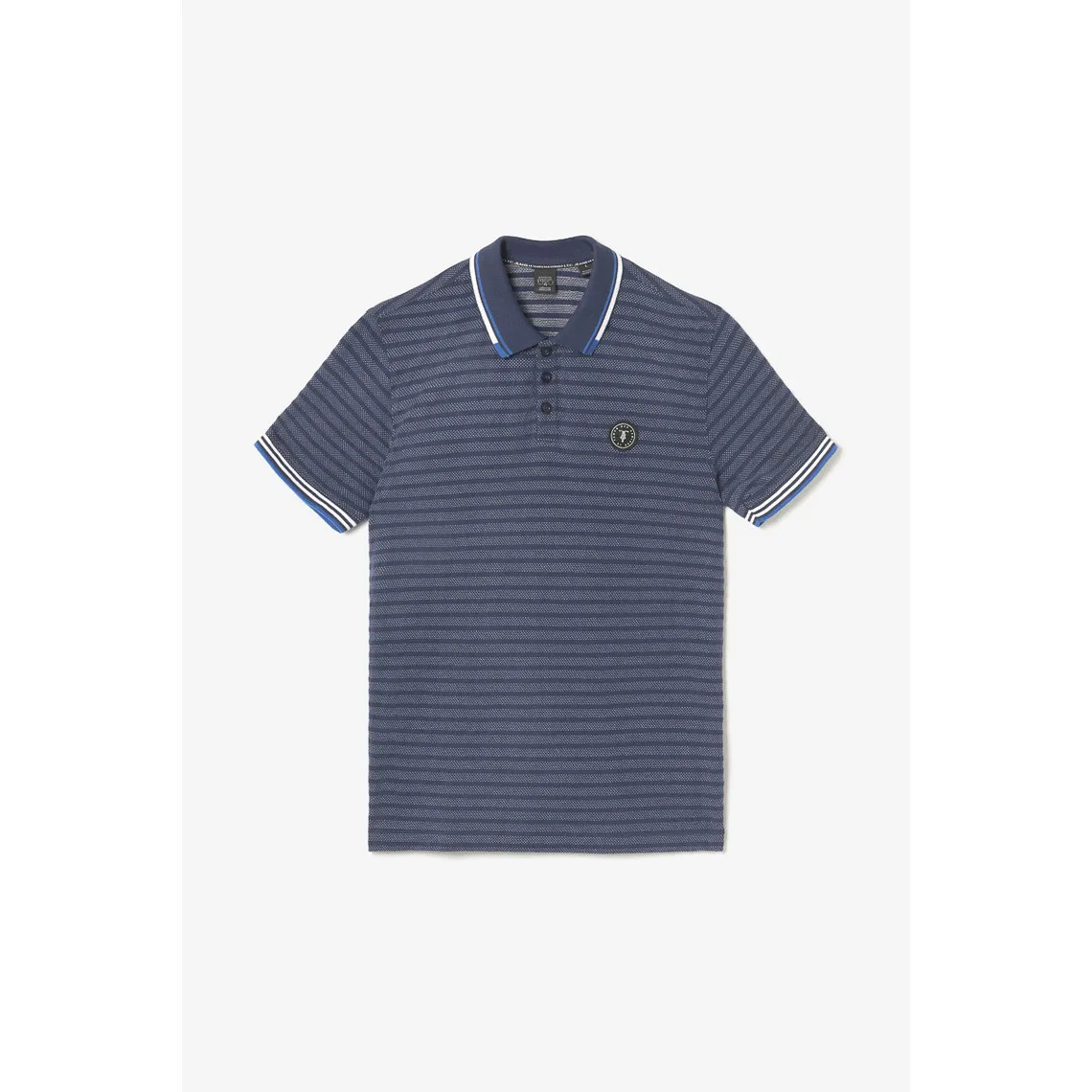 Polo RIVAL bleu en coton | 3 Suisses