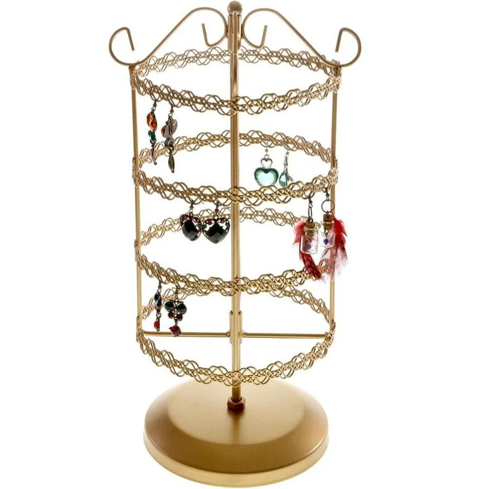 Porte bijoux manège à boucles d'oreilles delicatesse doré