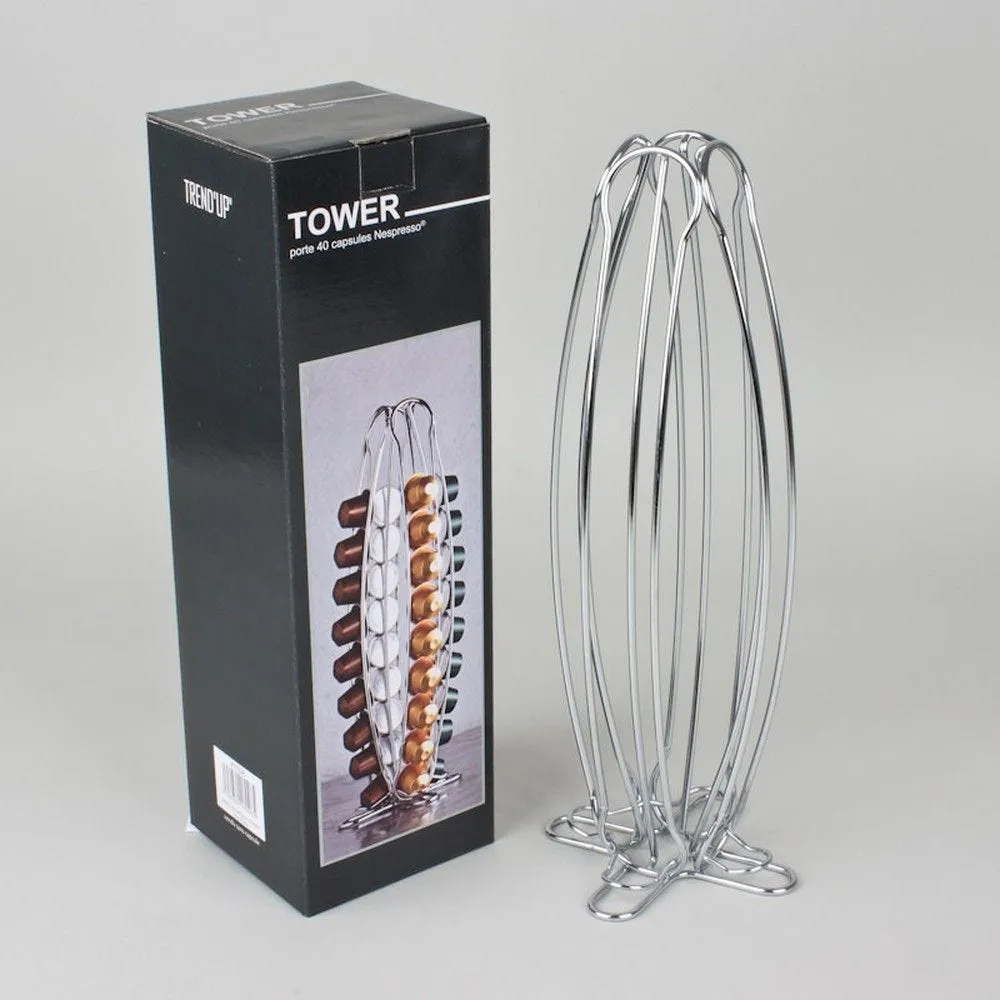 Porte capsules tower pour 40 capsules nespresso