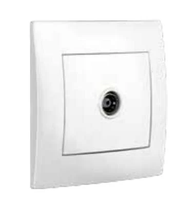 Prise télévision - Prise TV connexion à vis avec griffes blanc - PRISE D'ANTENNE TV 