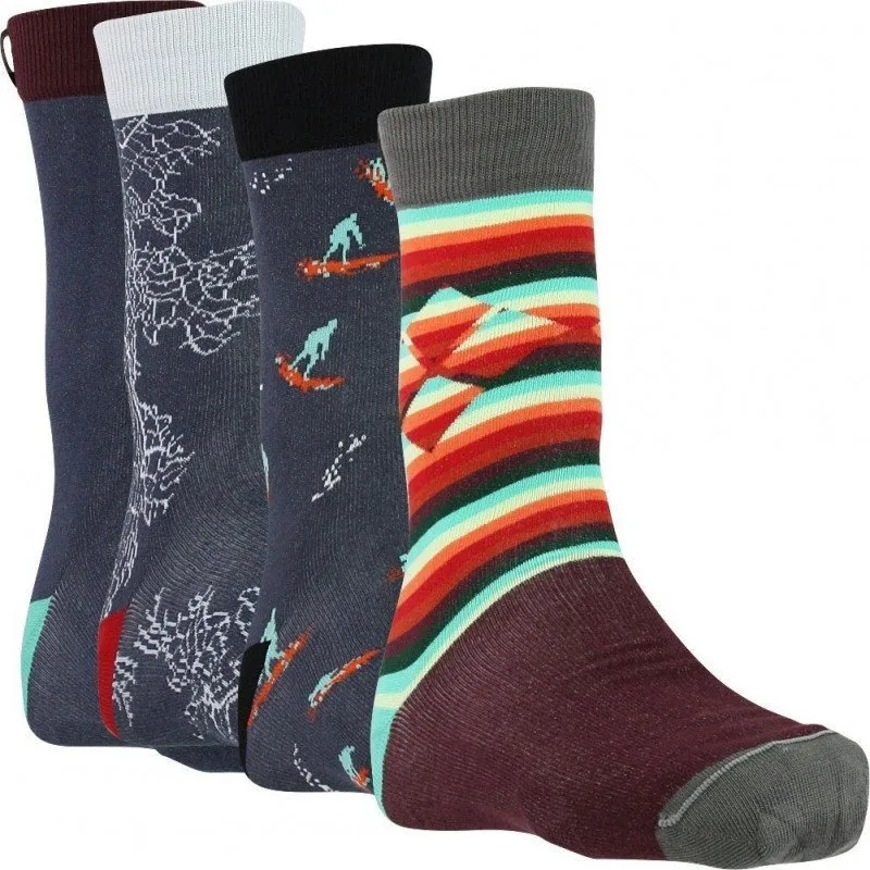 PULL IN 4 paires de Chaussettes Mixte Coton PACK14 Bleu Vert