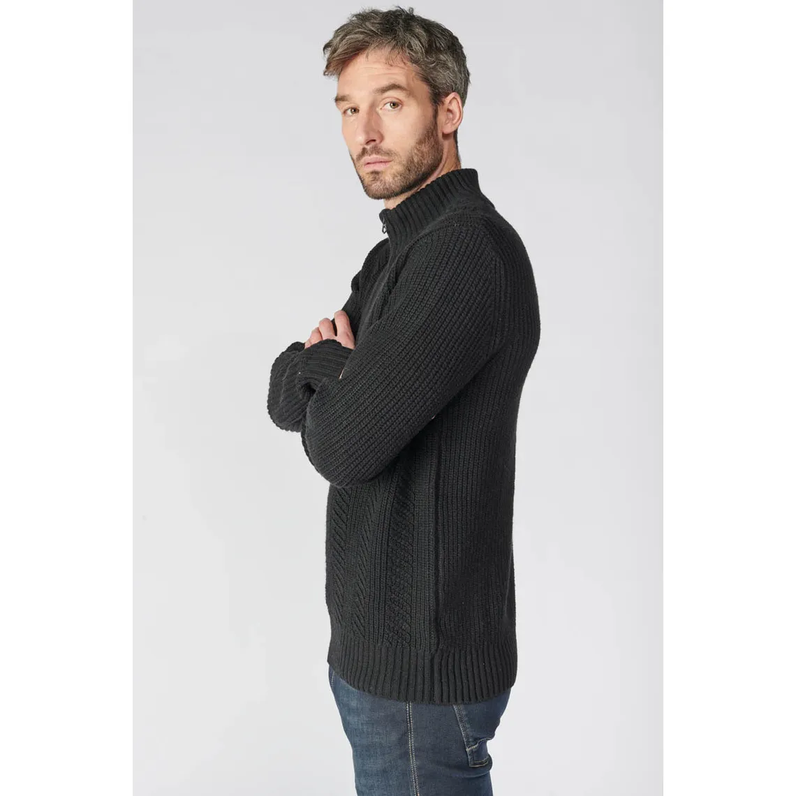 Pull KRET noir Le Temps des Cerises - Pull / Gilet / Sweatshirt Homme sur MenCorner