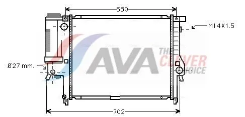 Radiateur, refroidissement du moteur AVA COOLING BW2121 