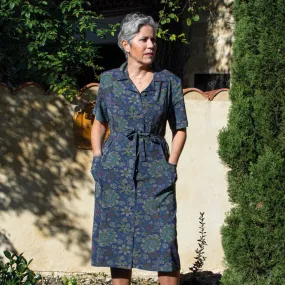 Robe boutonnée RACHEL marine