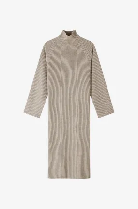 Robe midi en maille de laine mérinos Prisca