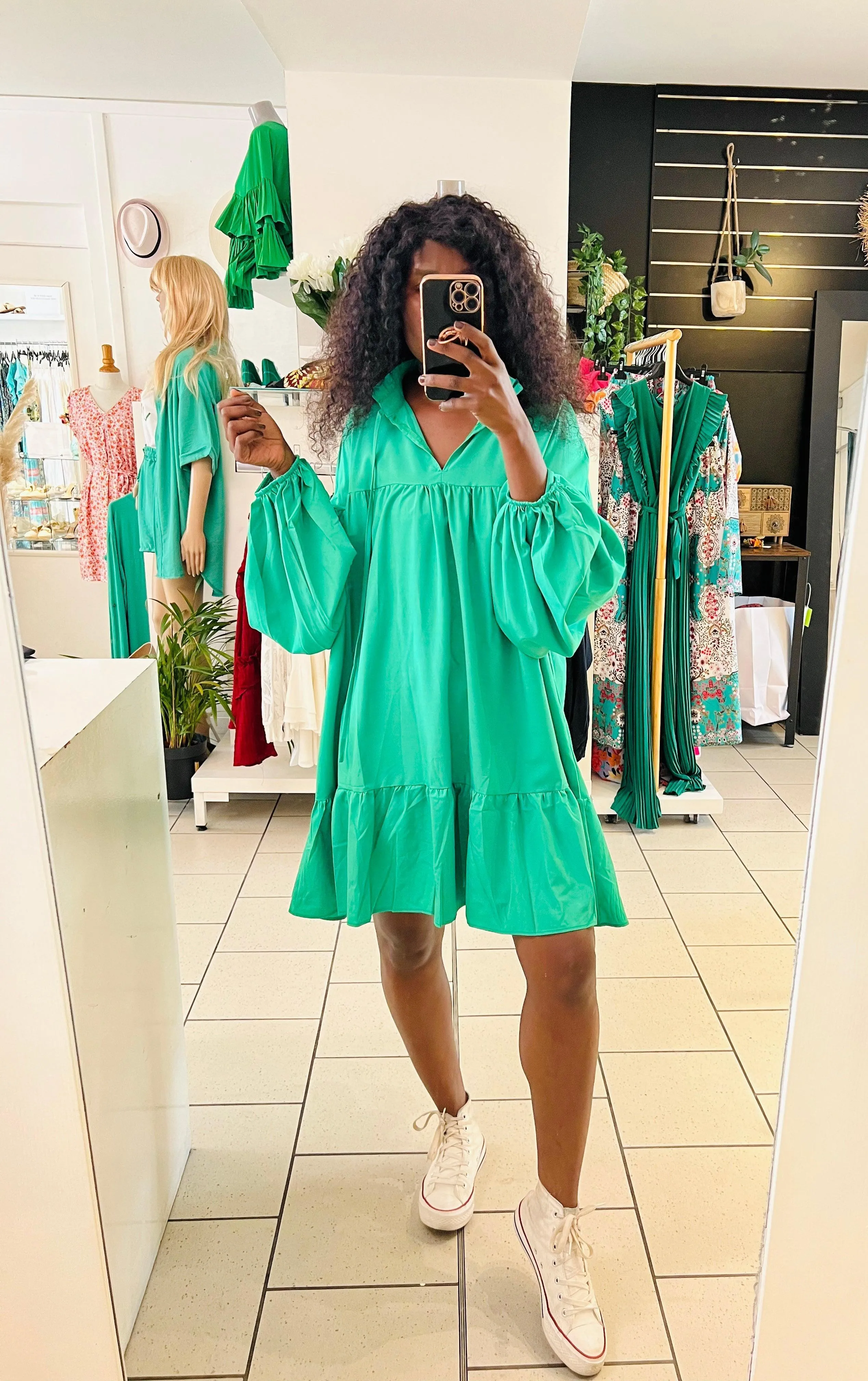 Robe vaporeuse verte