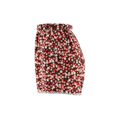 Short noir à fleurs - femme - Shein - taille M
