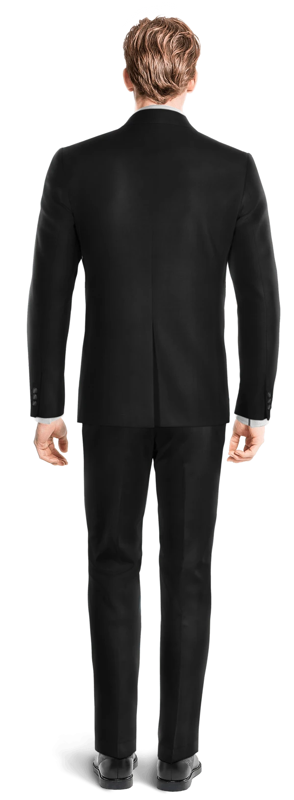 Smoking homme noir en laine mérinos slim fit