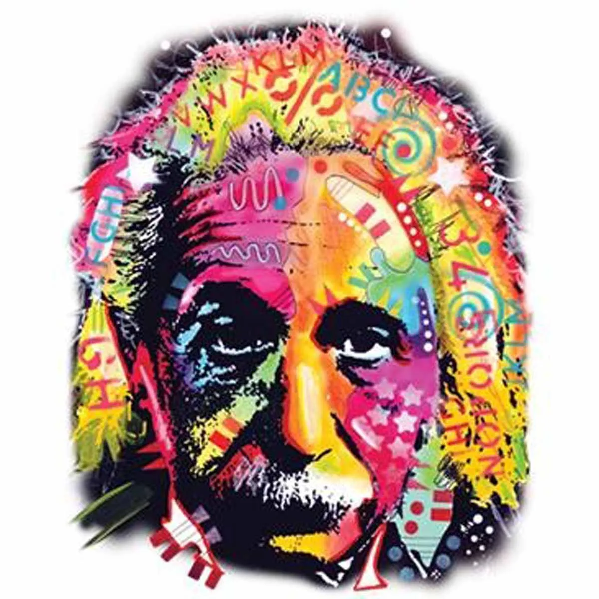 T-shirt homme MANCHES LONGUES - Einstein fluo néon - 10148 