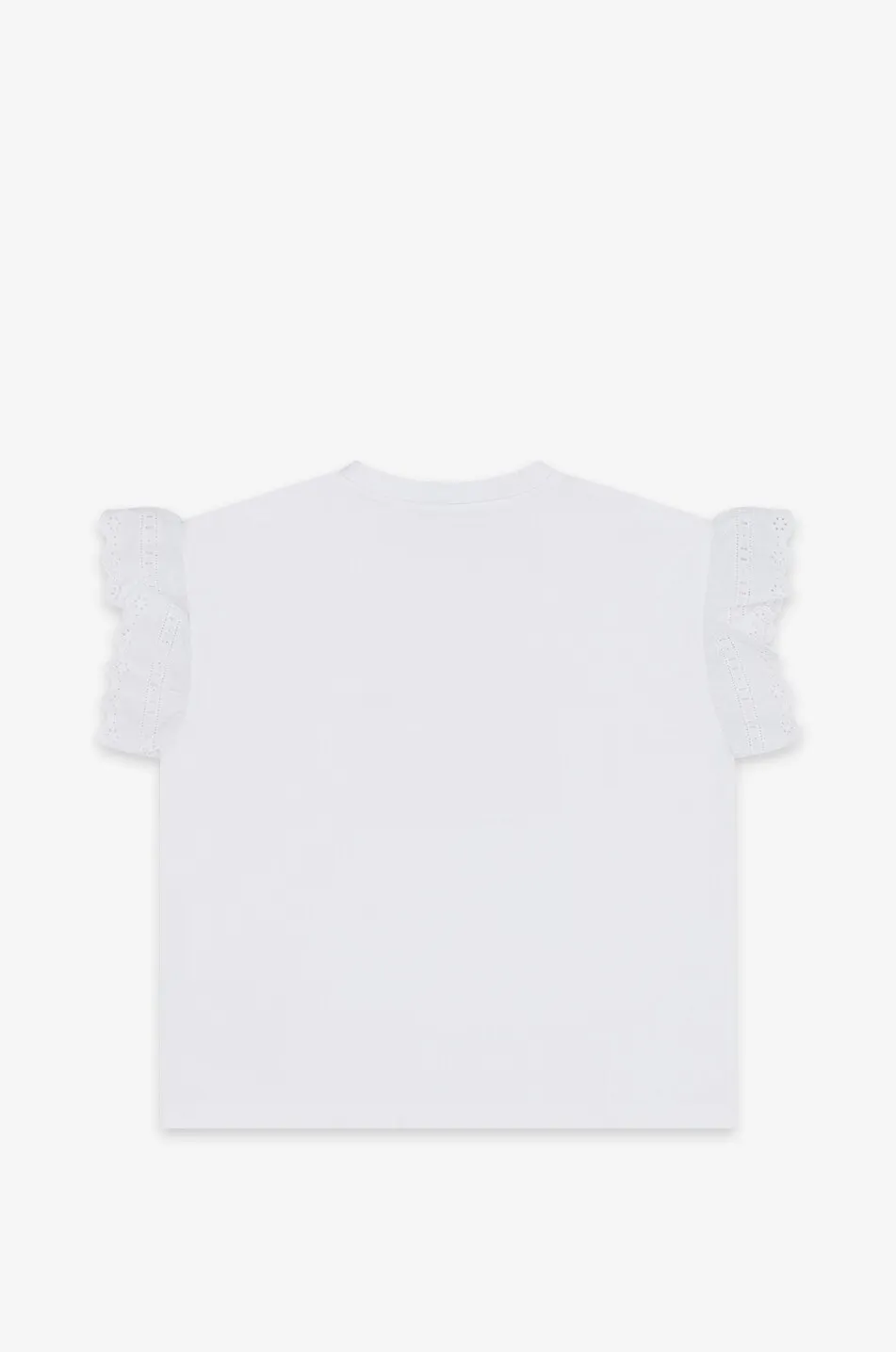 T-shirt à manches volant et broderies anglaises fille DG