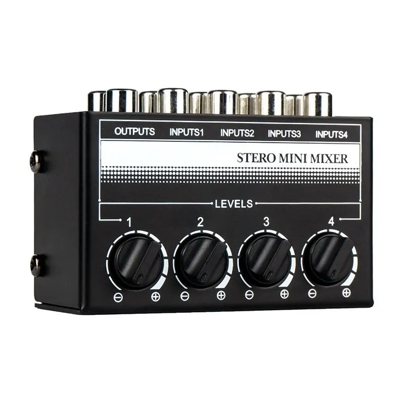 Table De Mixage Audio Stéréo 4 Canaux Sans Alimentation