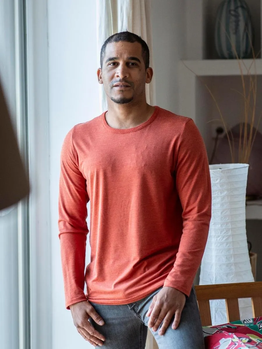 Tee-shirt Sobre homme laine mérinos bio et soie - Le Mouton à Soie - Marques de France